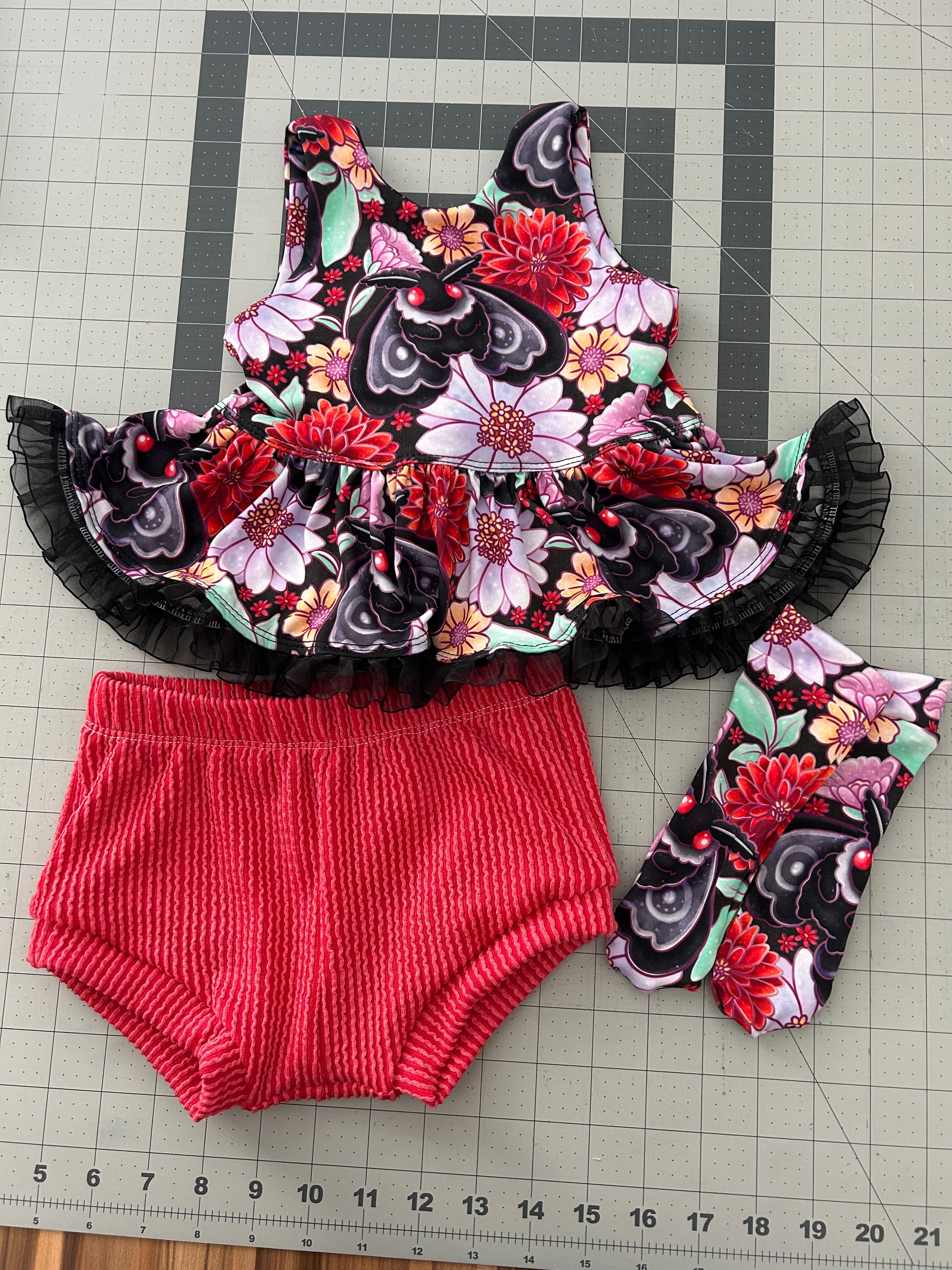 Daisy Peplum & Shortie Set