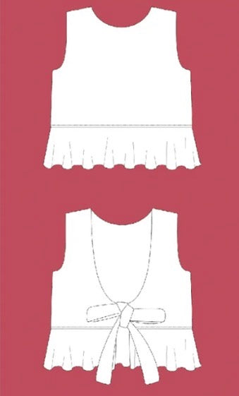 Daisy Tie Back Peplum