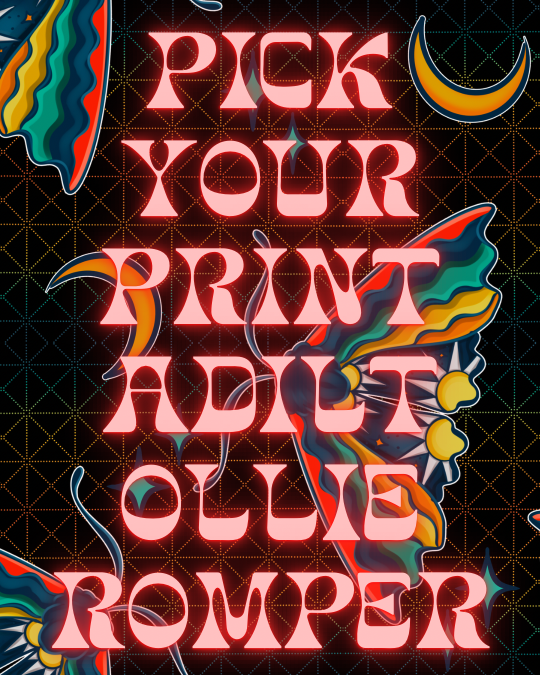 Pick your print Adult Ollie Romper