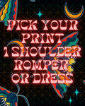 Pick your Print 1 Shoulder Romper/Dress